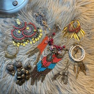 Big bundle of Statement Earrings (11 sets)